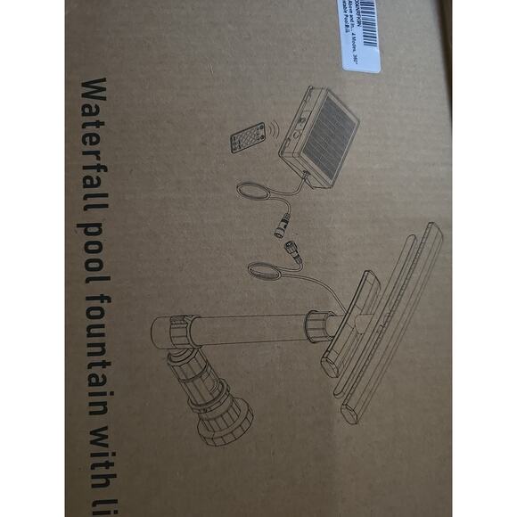 Dual Spray Solar Pool Fountain, Waterfall Aerator WLED Lights, Adjustable Decor - Picture 8 of 8